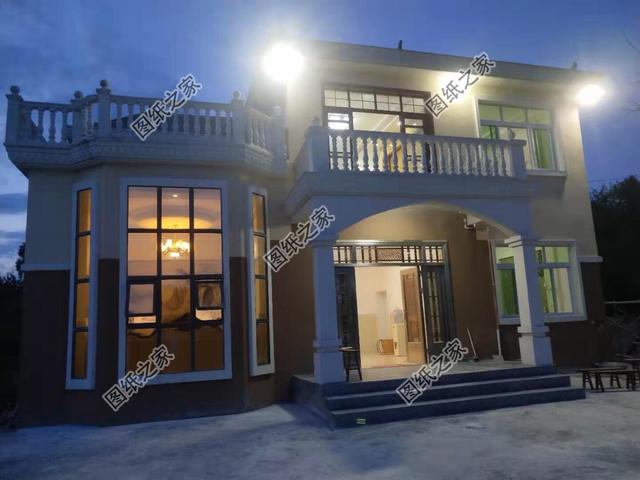 20萬建二層復式小洋樓，附彩色平面圖，農村建房真超值