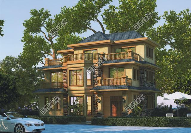 農村三層歐式豪宅實拍圖，完工圖好看極了