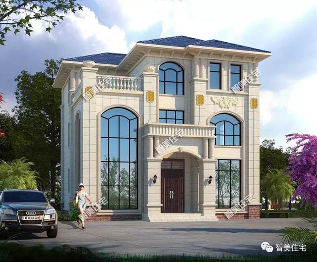 兩棟簡(jiǎn)歐風(fēng)格設(shè)計(jì)，配落地窗的別墅，30萬(wàn)就能建的很好看