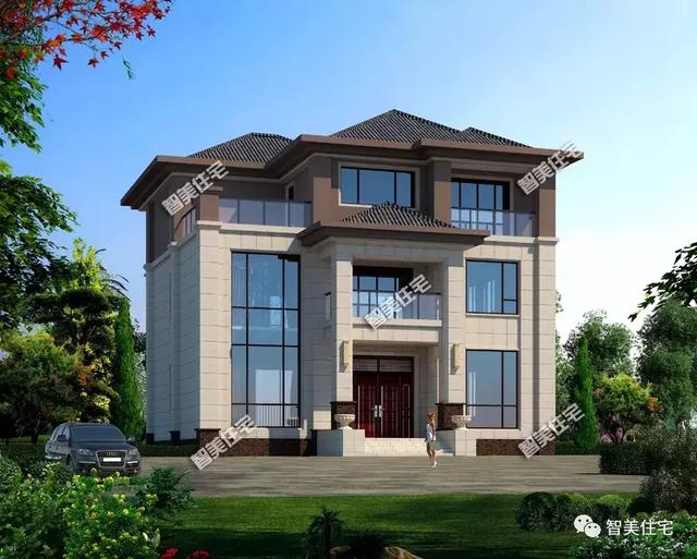 30萬建成主體新中式風(fēng)格的農(nóng)村別墅，完美