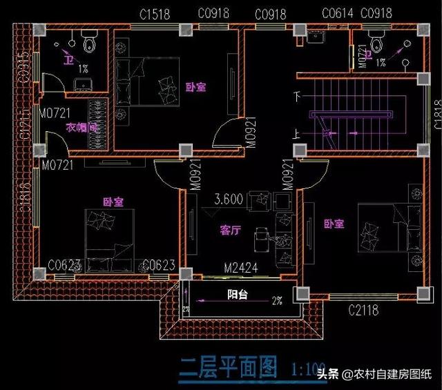 12×8米不足100平的3款別墅圖，二層、三層都有