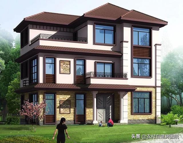 12×8米不足100平的3款別墅圖，二層、三層都有