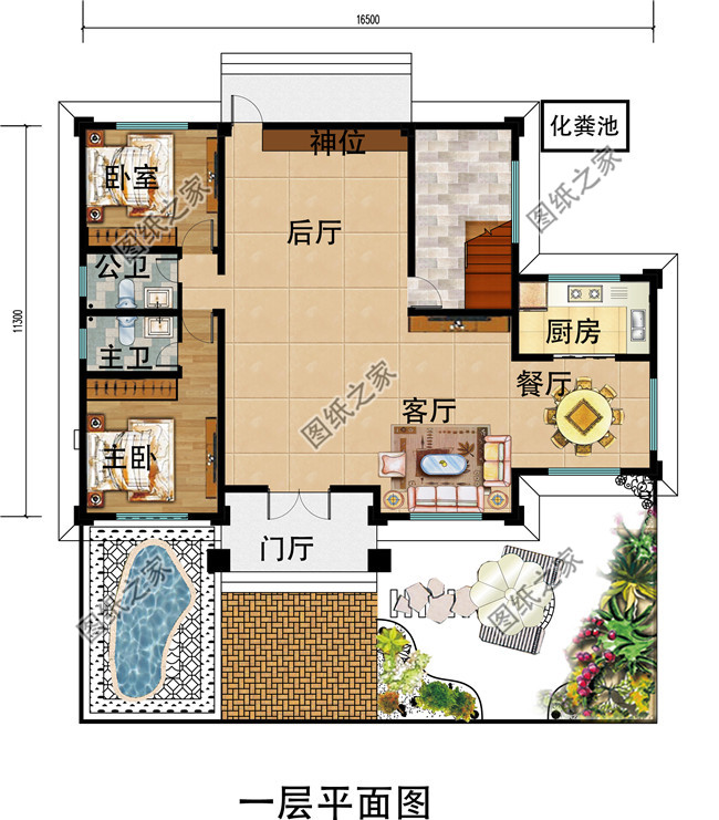 四層簡單新農村房屋設計圖紙,造價低,適合農村自建