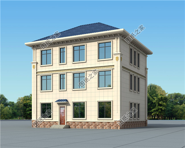 歐式復式型三層別墅施工設計圖紙及效果圖大全