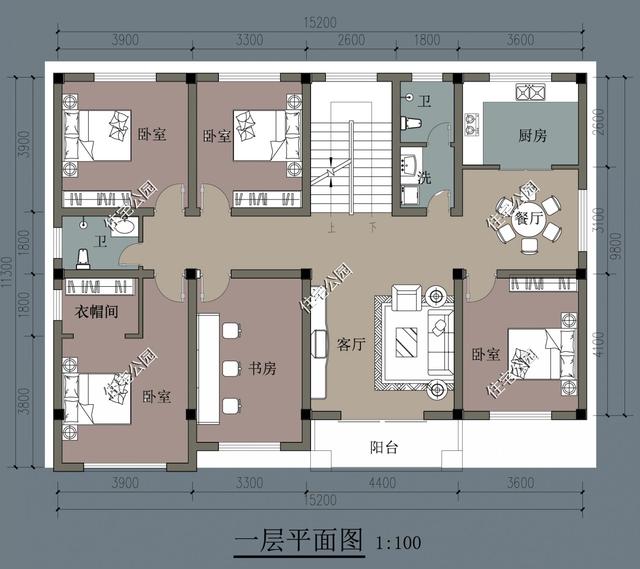 15X11米三層帶架空層別墅戶型，建起來實用