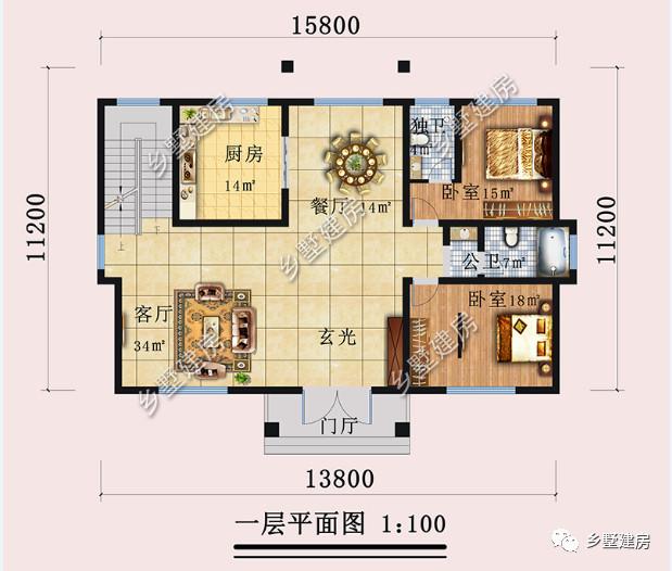 三層大戶型豪宅別墅，十間臥室，適合農村大家庭建