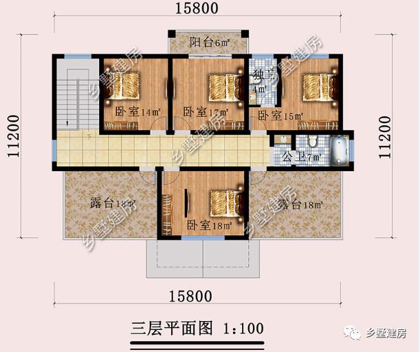 三層大戶型豪宅別墅，十間臥室，適合農村大家庭建