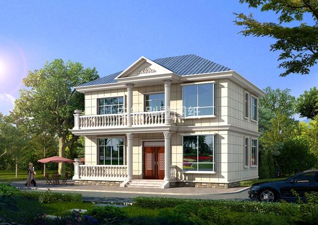 新款鄉(xiāng)村小戶型二層別墅，用城市里首付的錢就可以建造自己的別墅