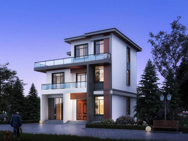 10x10.2米超現代三層小洋樓設計圖，100平方內推薦戶型