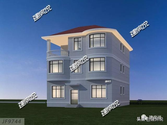 占地116平的歐式三層小洋房戶型圖，最低35萬拿下