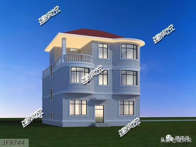 占地116平的歐式三層小洋房戶型圖，最低35萬拿下