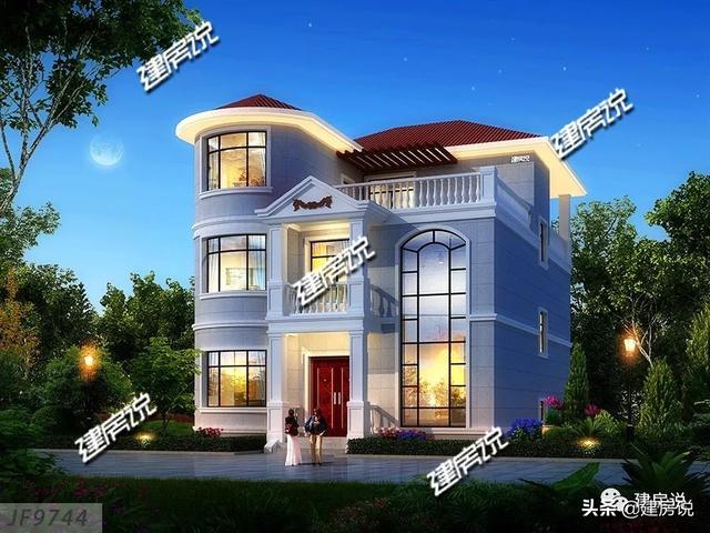 占地116平的歐式三層小洋房戶型圖，最低35萬拿下