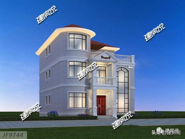 占地116平的歐式三層小洋房戶型圖，最低35萬拿下