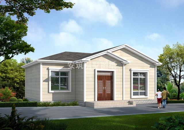 占地104.13平方米的農村一層別墅圖，好看實用