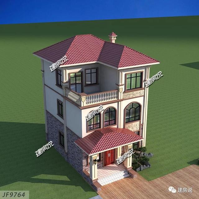 90平三層自建樓房圖，宅基地小也不怕