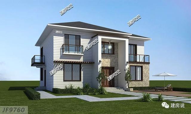 時(shí)尚二層小洋樓戶型圖，建一棟從此生活品味遙遙領(lǐng)先