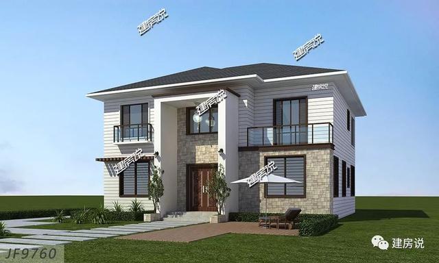 時(shí)尚二層小洋樓戶型圖，建一棟從此生活品味遙遙領(lǐng)先