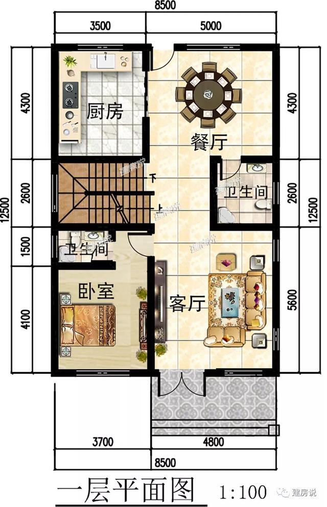 5款120平的樓房設(shè)計(jì)，最低造價(jià)26萬，誰都建得起