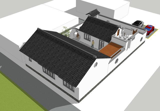 最美帶庭院別墅設計圖，自建才花30萬