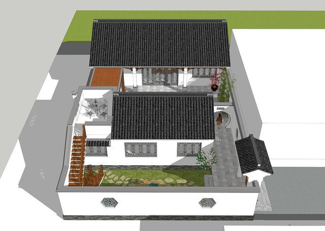 最美帶庭院別墅設計圖，自建才花30萬