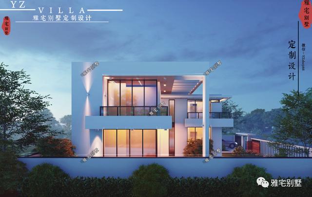 超現代二層平屋頂別墅圖片及戶型圖，超前的人才敢建