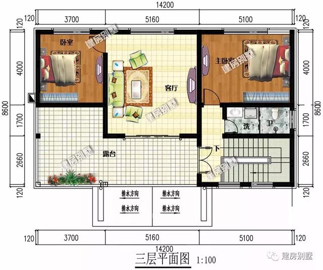 小進深的兩棟農村自建房圖，兩種不同風格你喜歡哪個？