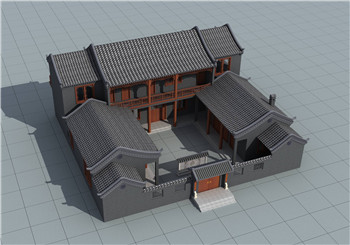 農村仿古四合院設計圖自建房，外觀中式古樸典雅