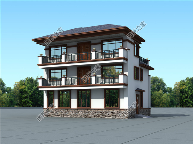 中式三層別墅設(shè)計圖紙(含效果圖),農(nóng)村別墅施工圖推薦