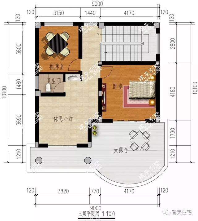 2套帶架空層設計的四層別墅自建樓房設計圖，村里蓋上羨慕死鄰居