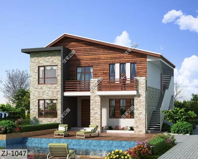 8棟小宅基地戶型自建房圖，雖然小但很精致