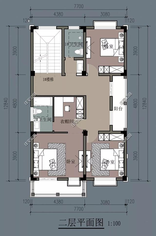 8棟小宅基地戶型自建房圖，雖然小但很精致
