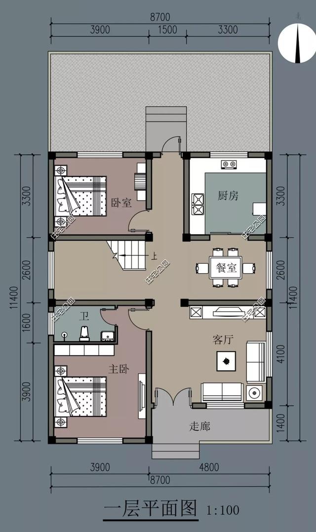8棟小宅基地戶型自建房圖，雖然小但很精致