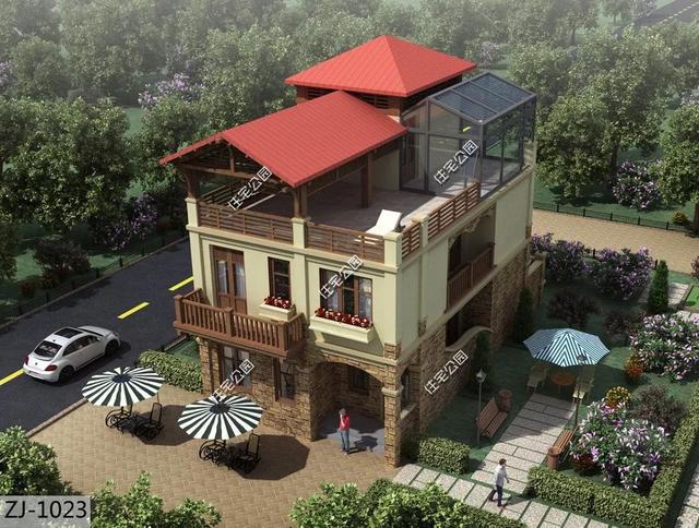 10套造價25萬的農村小樓房設計圖，還有帶小院子的戶型