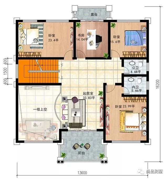 挑空客廳歐式高端三層樓房設計戶型，建好想不漂亮都難了，8室3廳