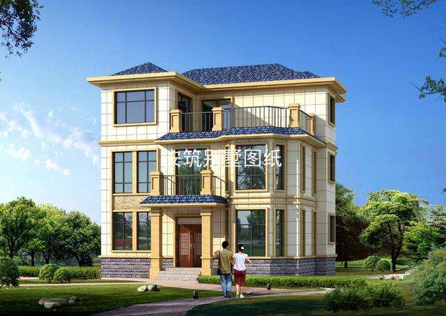 三層簡歐現代房子設計圖，回老家就建這棟