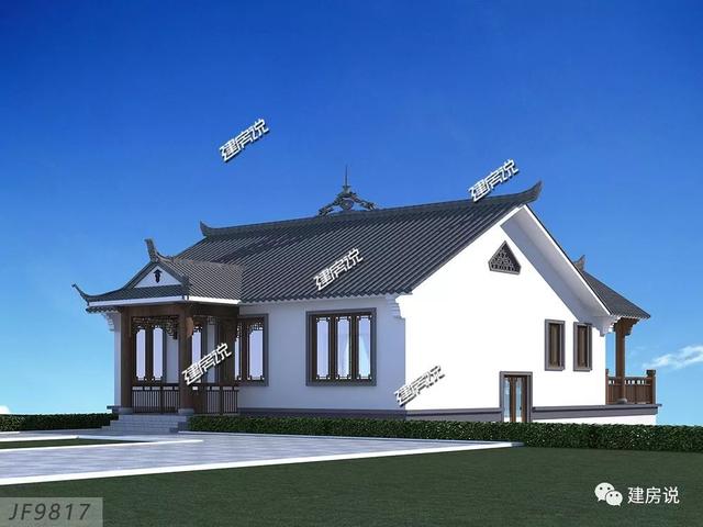 徽派中式別墅二層自建房，帶小院，花小錢，建好房