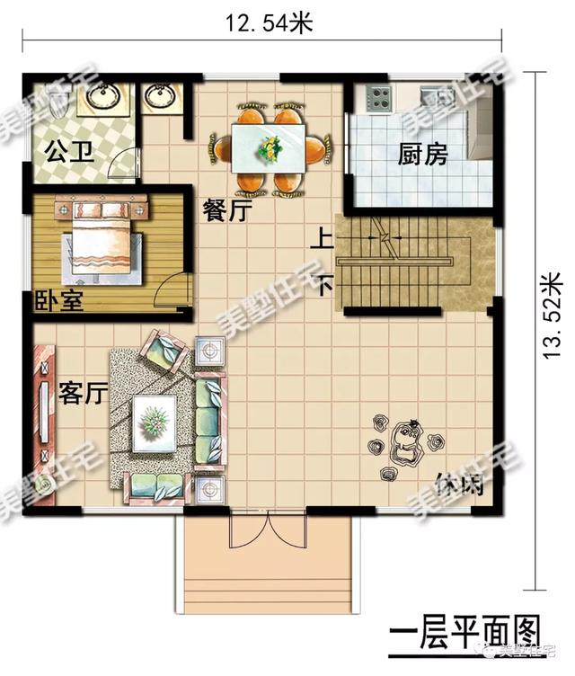 12X13米農村三層自建房設計戶型，實用的方案設計