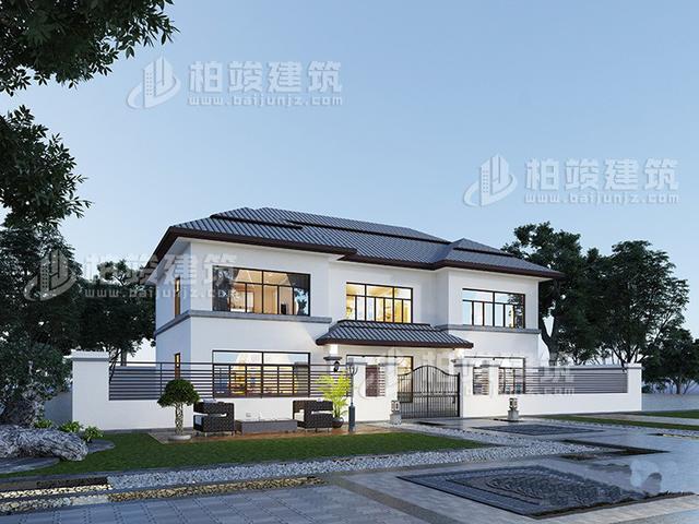 三開間2層農村別墅設計圖，占地180平米