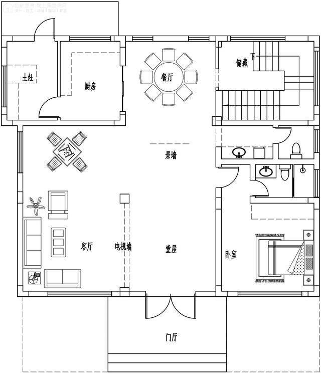 面寬14.0米進深13.5米三層大落地窗別墅圖，好看