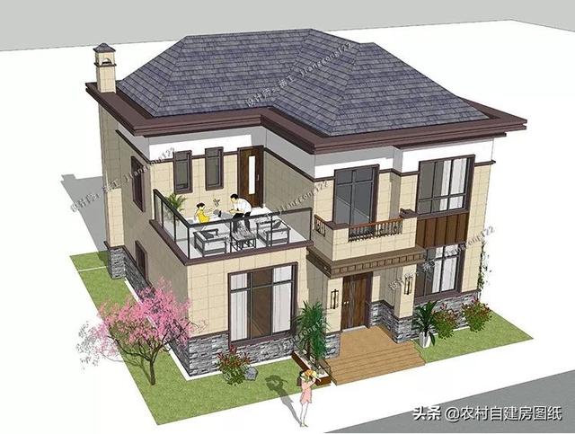 8款小戶型二層小洋樓別墅圖，主體15萬(wàn)起，人人建的起