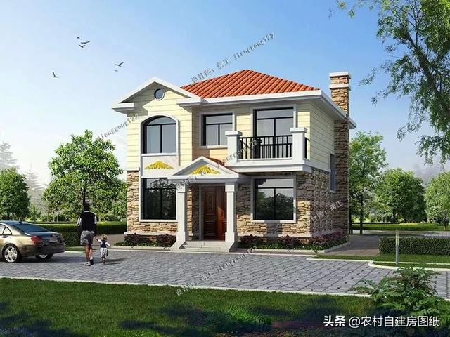 8款小戶型二層小洋樓別墅圖，主體15萬(wàn)起，人人建的起