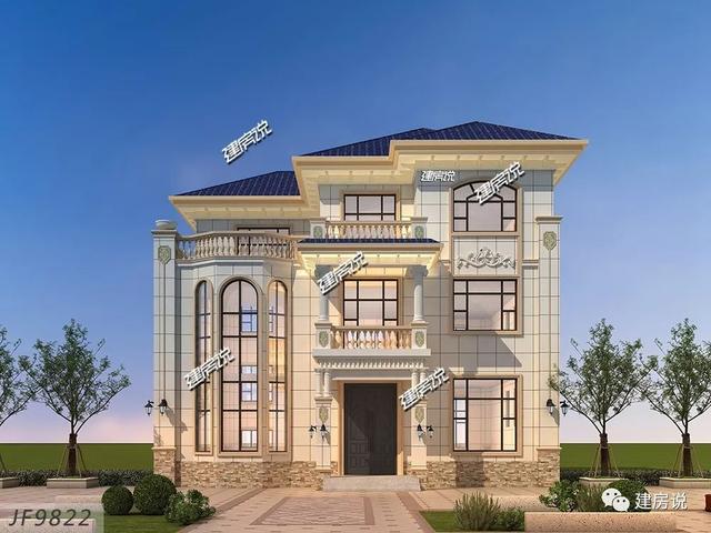 面寬12米的復式樓設計圖，挑空大客廳