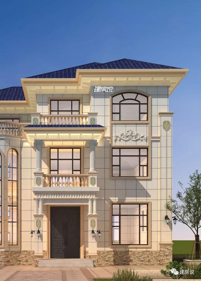 面寬12米的復式樓設計圖，挑空大客廳