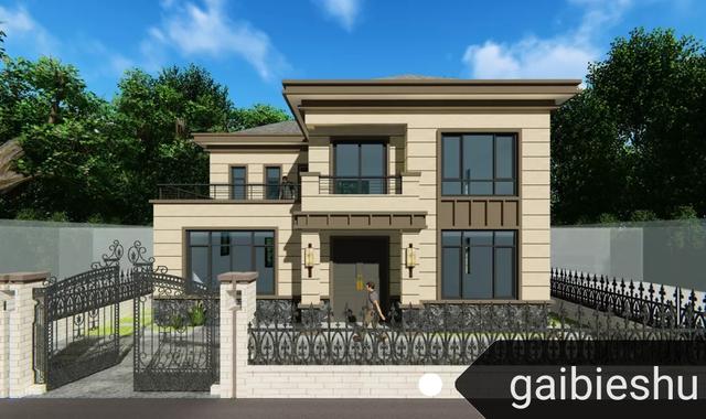 河南自建現代二層別墅戶型設計圖，3廳5臥