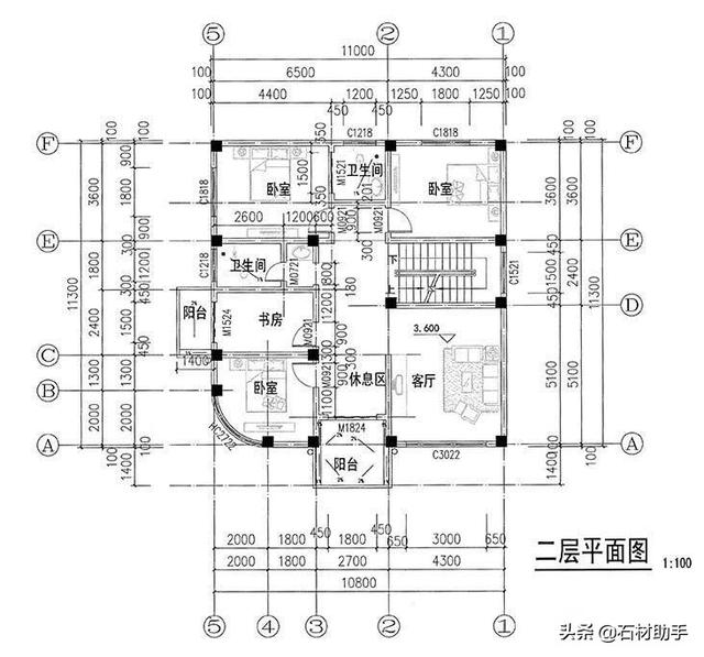 6款120平方農村別墅戶型，2、3層的都有