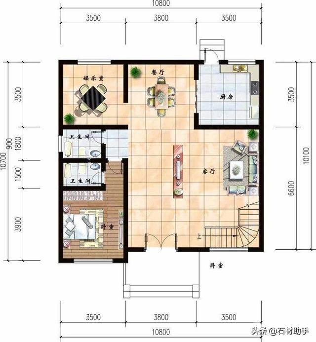 6款120平方農村別墅戶型，2、3層的都有