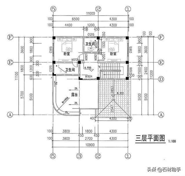 6款120平方農村別墅戶型，2、3層的都有