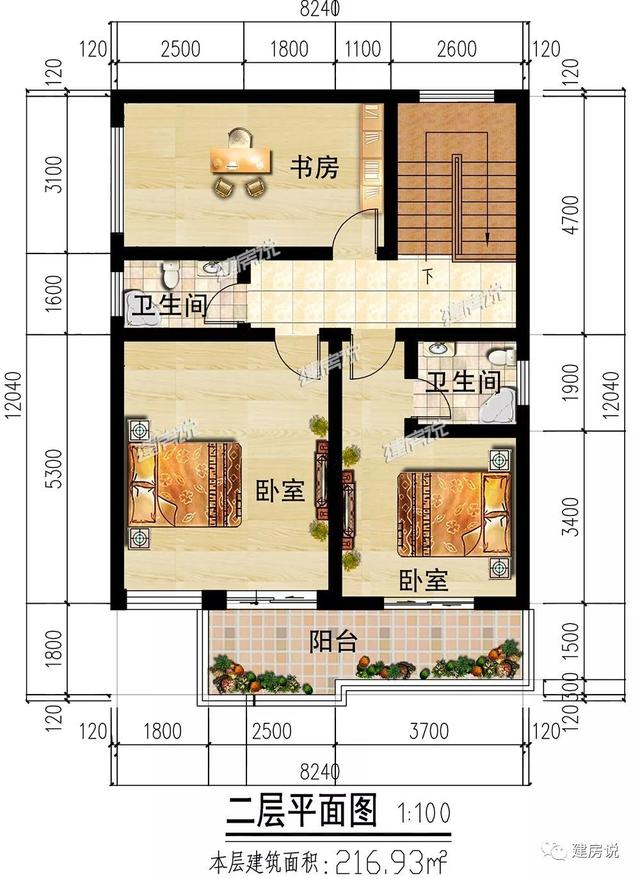 3款占地八九十平的農村自建小樓別墅圖，戶型很贊