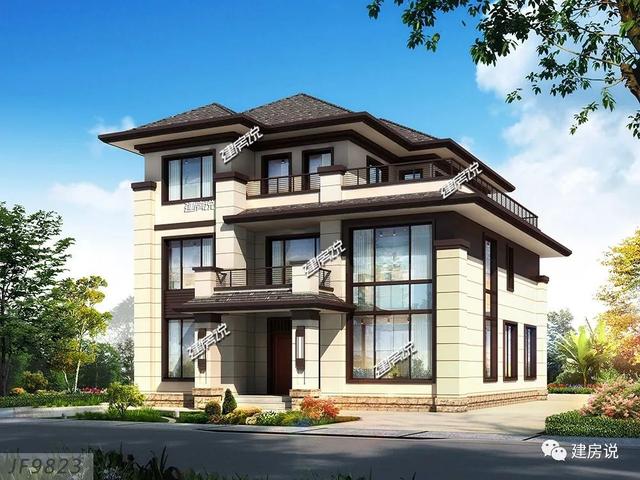 面寬12米的新中式復式樓誰圖，低調奢華有內涵