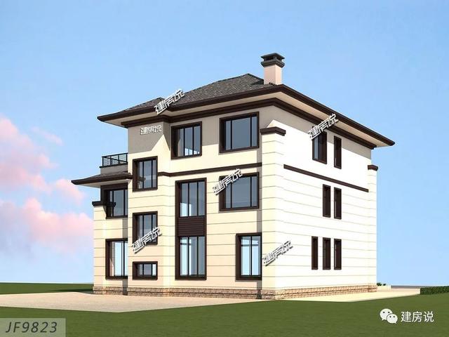 面寬12米的新中式復式樓誰圖，低調奢華有內涵